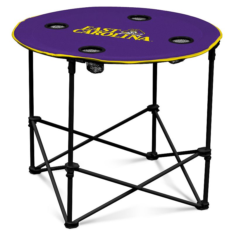 East Carolina Pirates Portable Round Table, Purple
