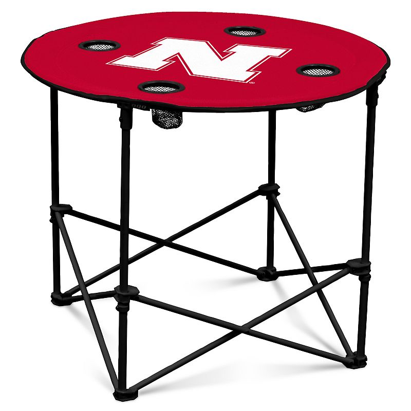 Nebraska Cornhuskers Portable Round Table, Red