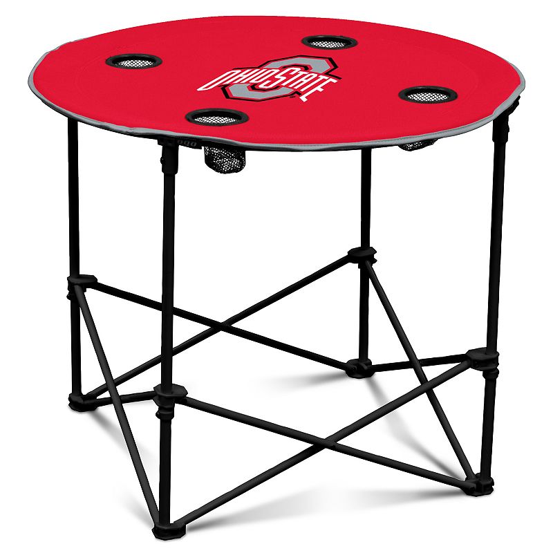 Ohio State Buckeyes Portable Round Table, Red