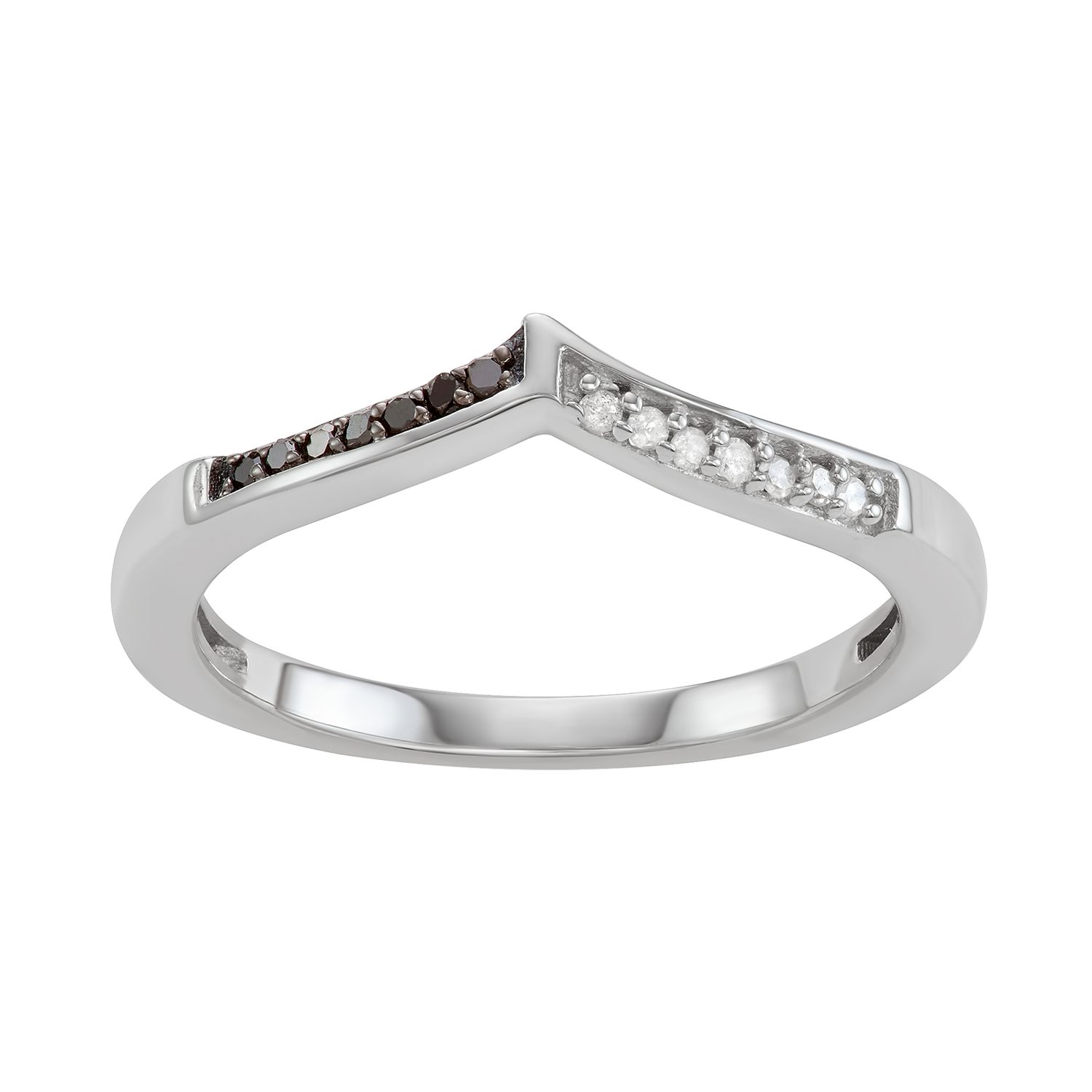 Black Damond Recycled Sterlng Slver Stackng Rng - Etsy UK