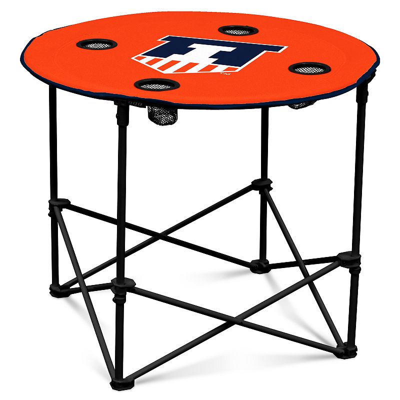 Illinois Fighting Illini Portable Round Table, Orange