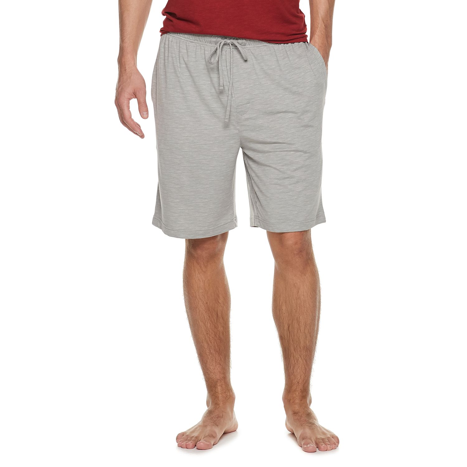 hanes men's jersey knit cotton button fly pajama sleep shorts