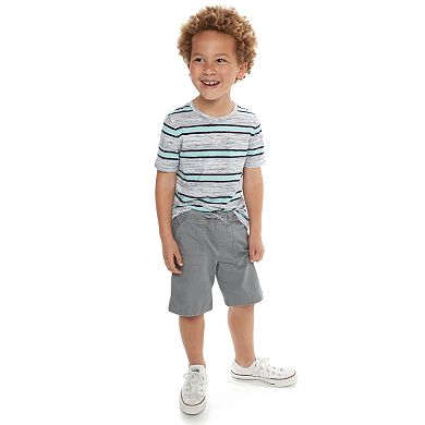 Boys 4-12 Jumping Beans® Wide Striped Pocket Tee