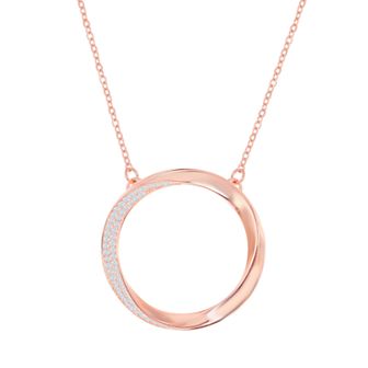 Argento Bella Sterling Silver Cubic Zirconia Circle Pendant