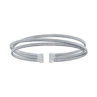 Argento Bella Sterling Silver Wire Cuff Bracelet