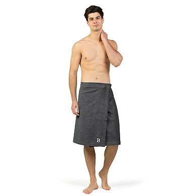 Linum Home Textiles Turkish Cotton Personalized Men's Terry Body Wrap