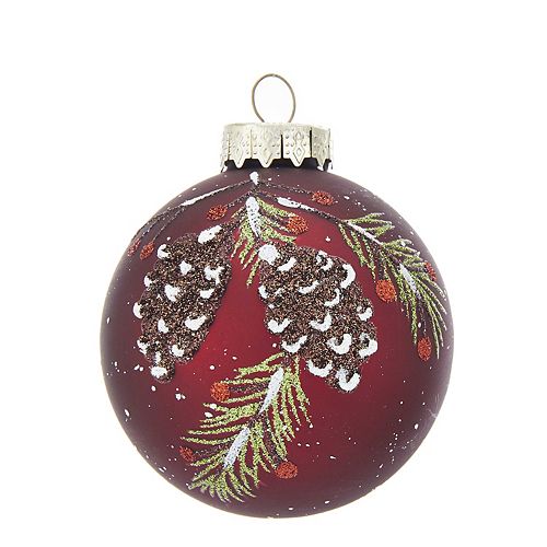 Kurt Adler Glass Ball Ornaments 6piece Box Set