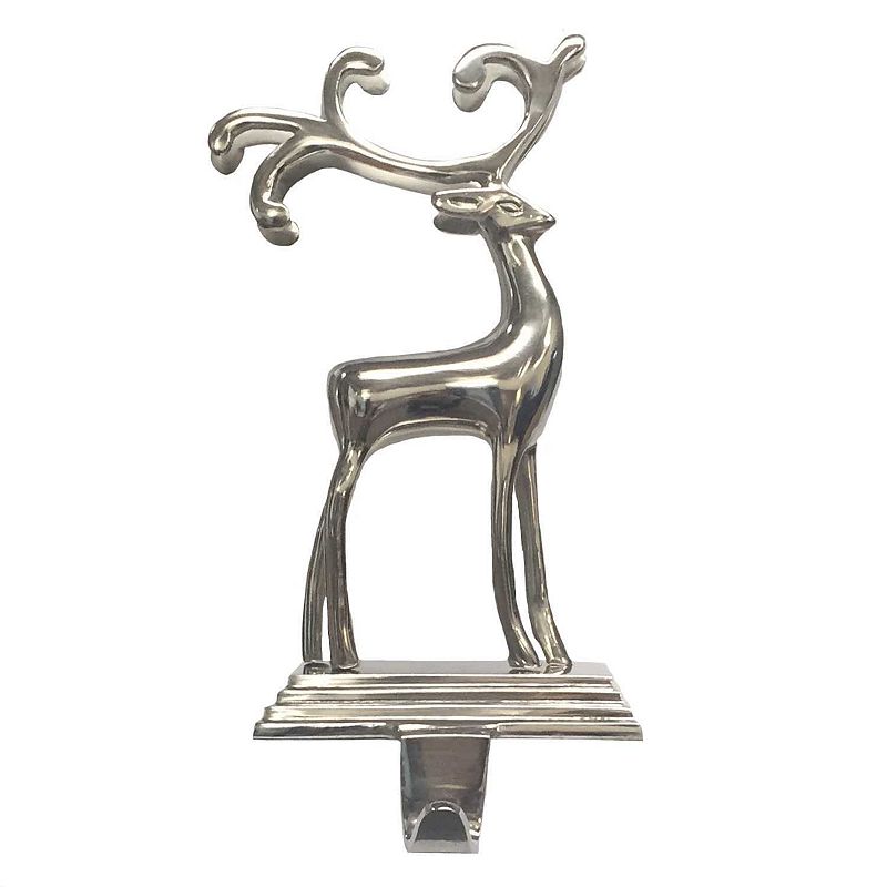 75827197 Kurt Adler Silver Reindeer Stocking Hanger, Multic sku 75827197