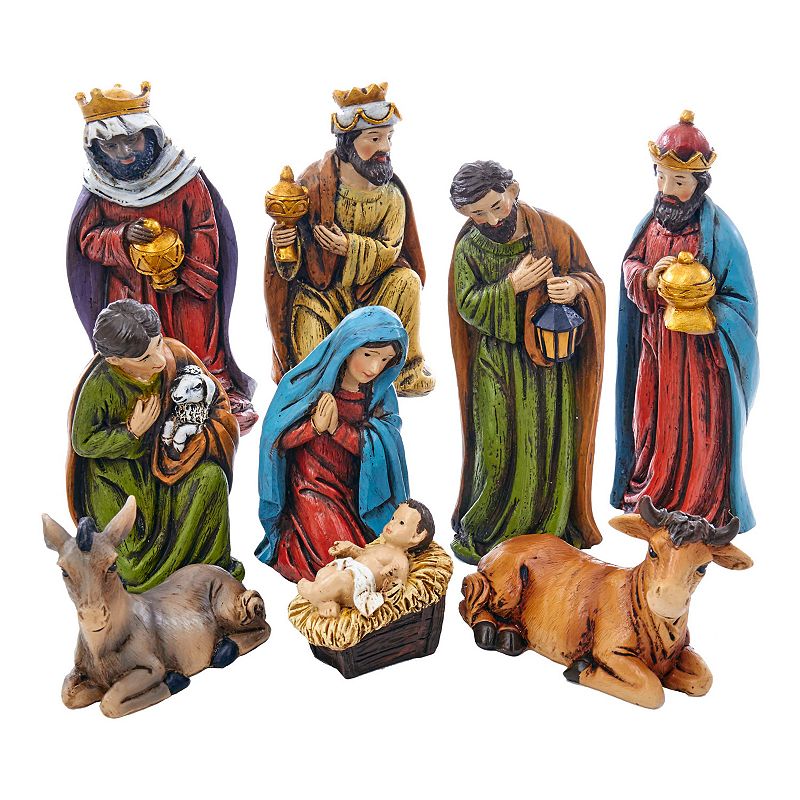 Kurt Adler 5-in. Nativity Scene 9-Piece Set, Multicolor