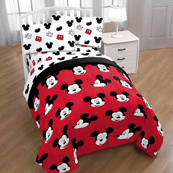 Mickey Mouse Cute Faces Bedding Set, Disney Twin Bedding