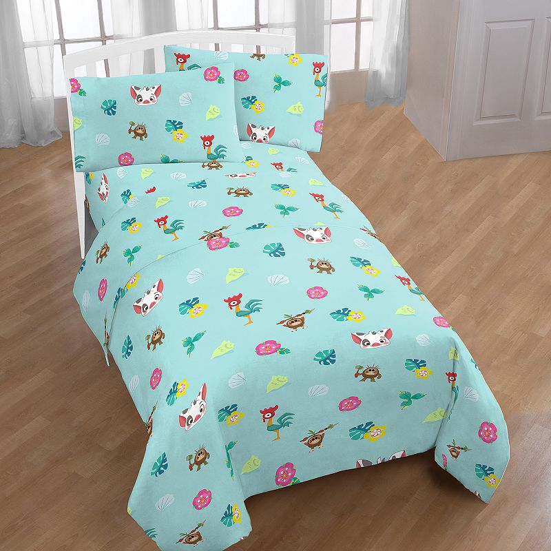 UPC 032281217549 product image for Disney's Moana Flower Power Sheet Set, Twin | upcitemdb.com