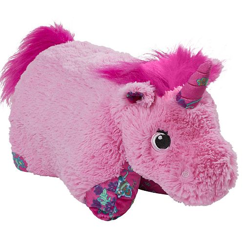 weighted plush unicorn throw pillow