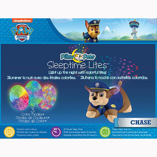 pillow pets nickelodeon paw patrol chase sleeptime lite