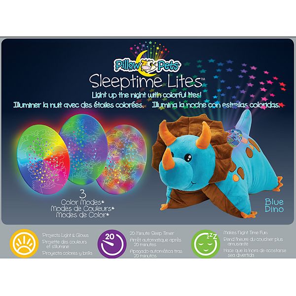 pillow pets blue dinosaur