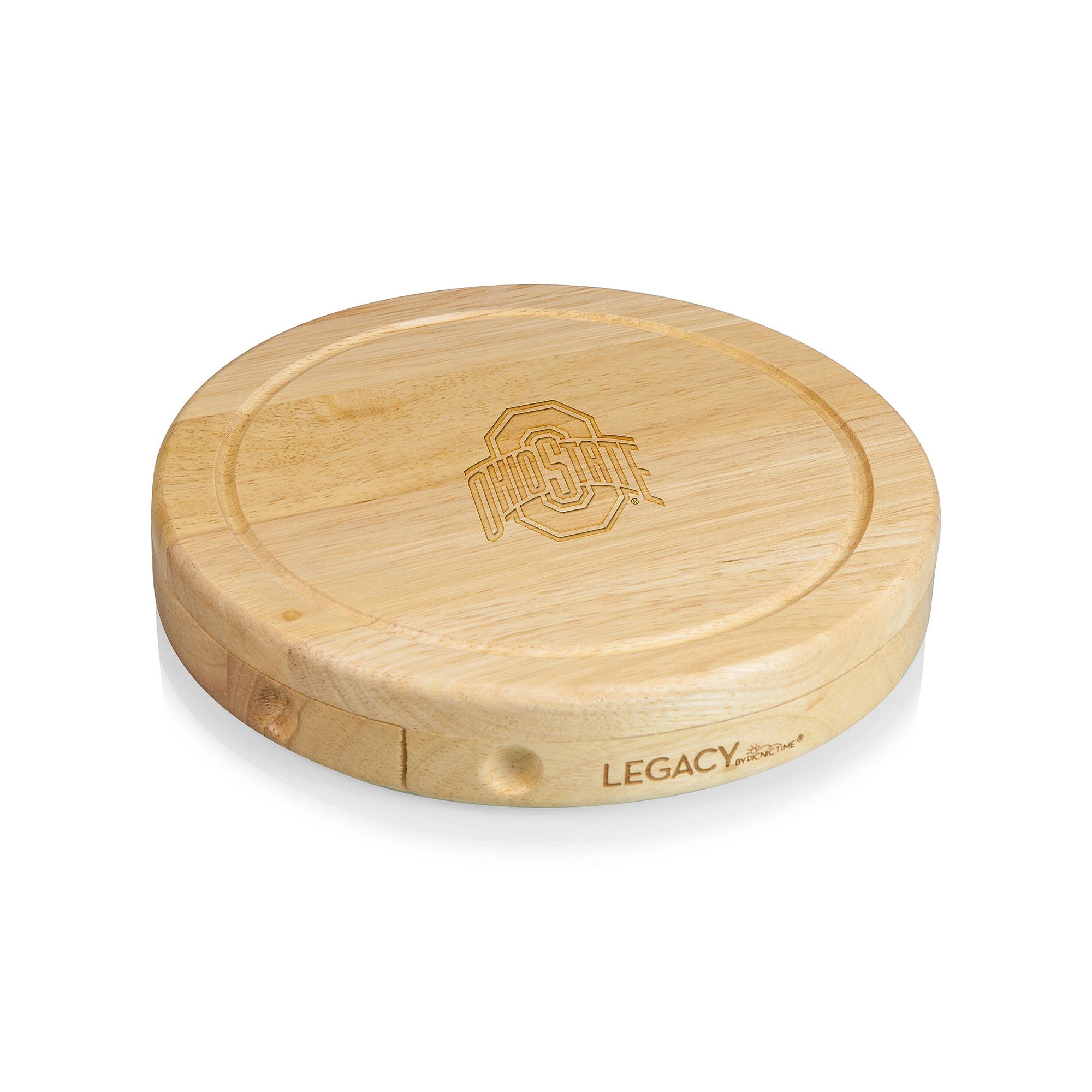 Ohio State Buckeyes Brie Cheese Cutting Board Set, Brown