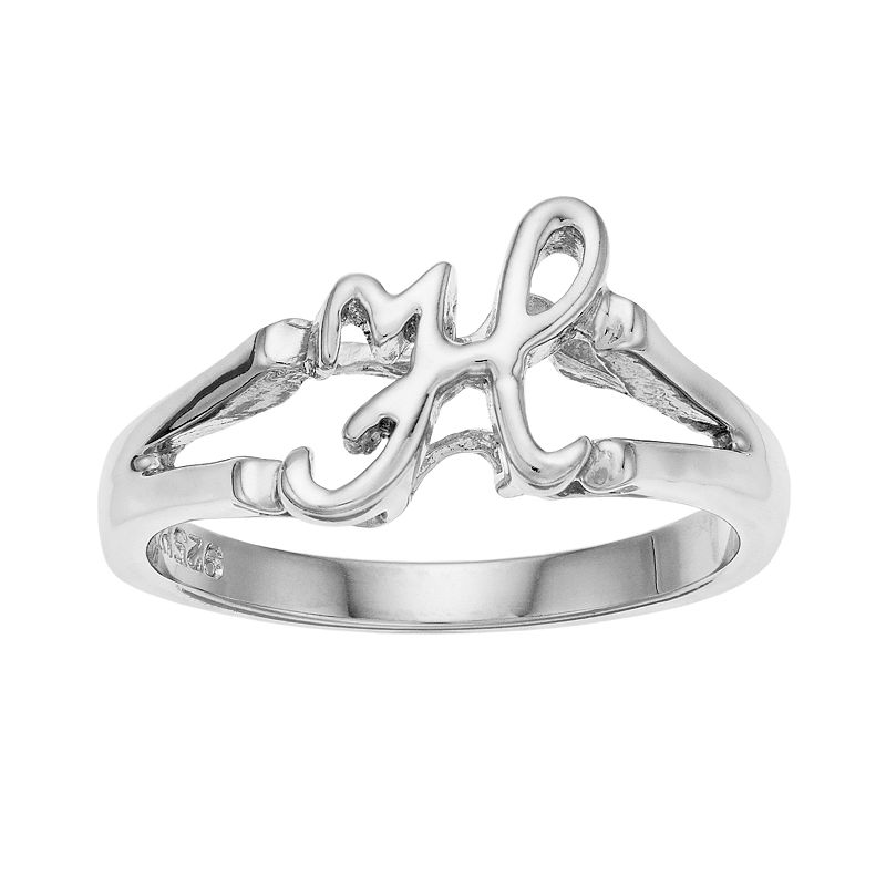 Traditions Jewelry Company Sterling Silver Initial Ring, Women's, Size: 9, H