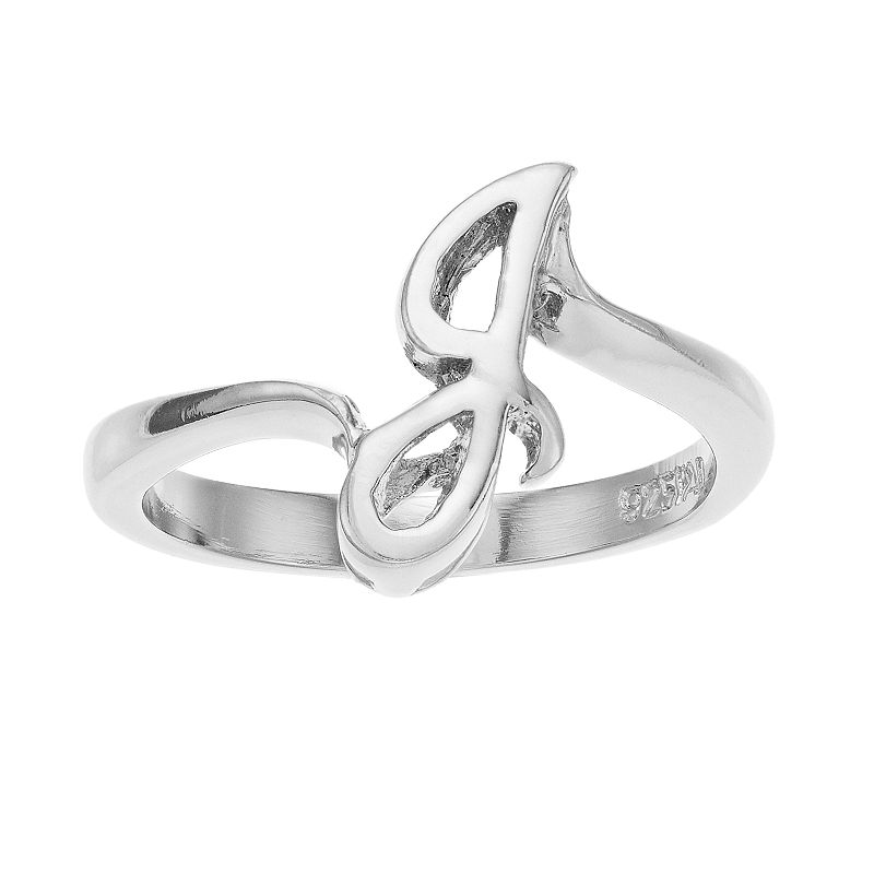 Traditions Jewelry Company Sterling Silver Initial Ring, Women's, Size: 5