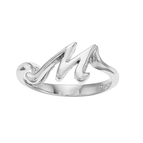 Traditions Sterling Silver Initial Ring