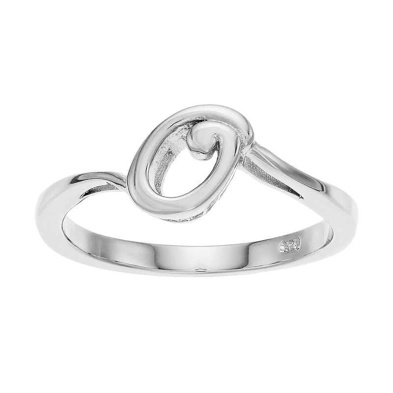 Traditions Jewelry Company Sterling Silver Initial Ring, Women's, Size: 5