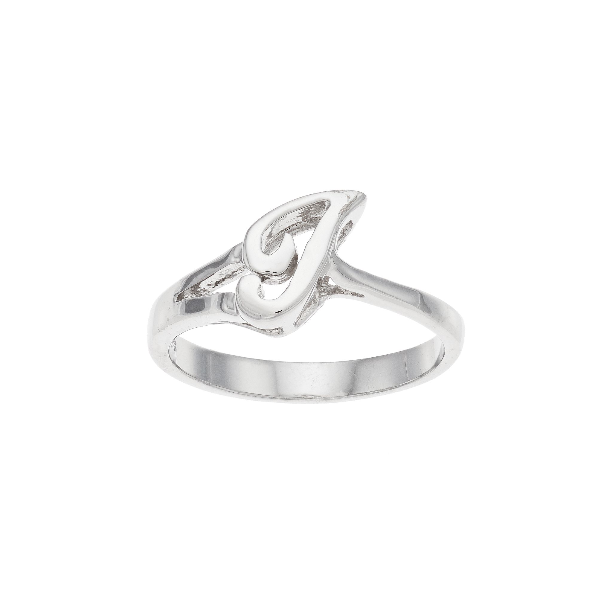 Traditions Jewelry Company Sterling Silver Initial Ring, Womens, Size: 5