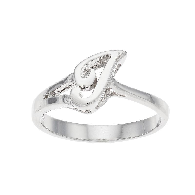 Traditions Jewelry Company Sterling Silver Initial Ring, Women's, Size: 5