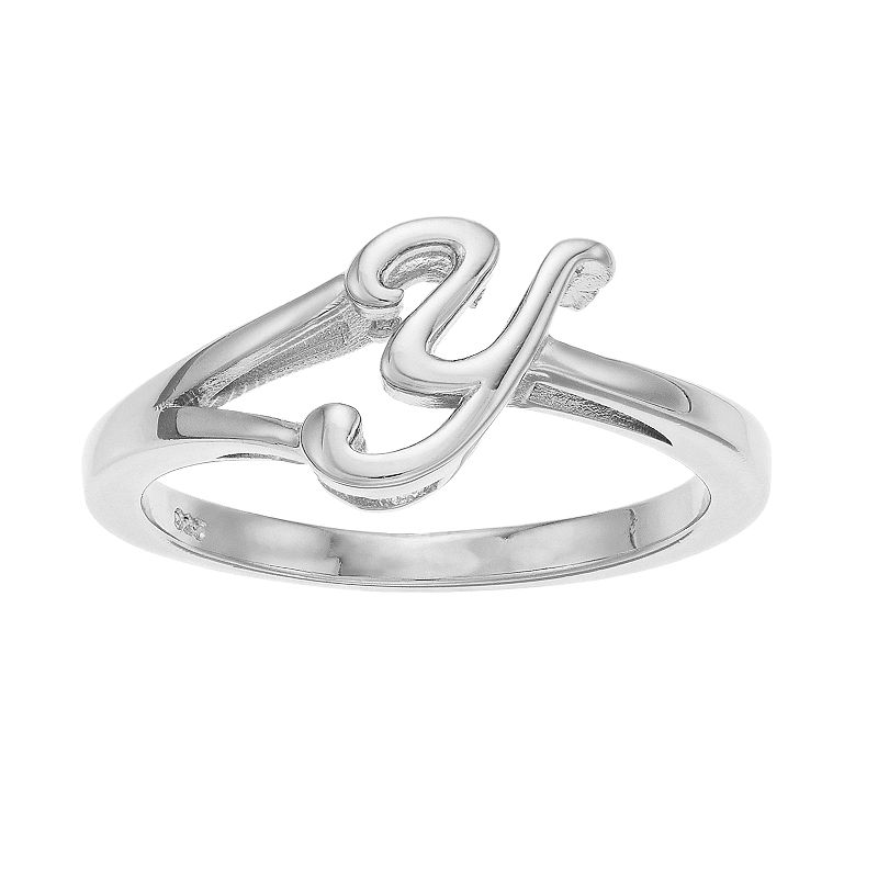 Traditions Jewelry Company Sterling Silver Initial Ring, Women's, Size: 10