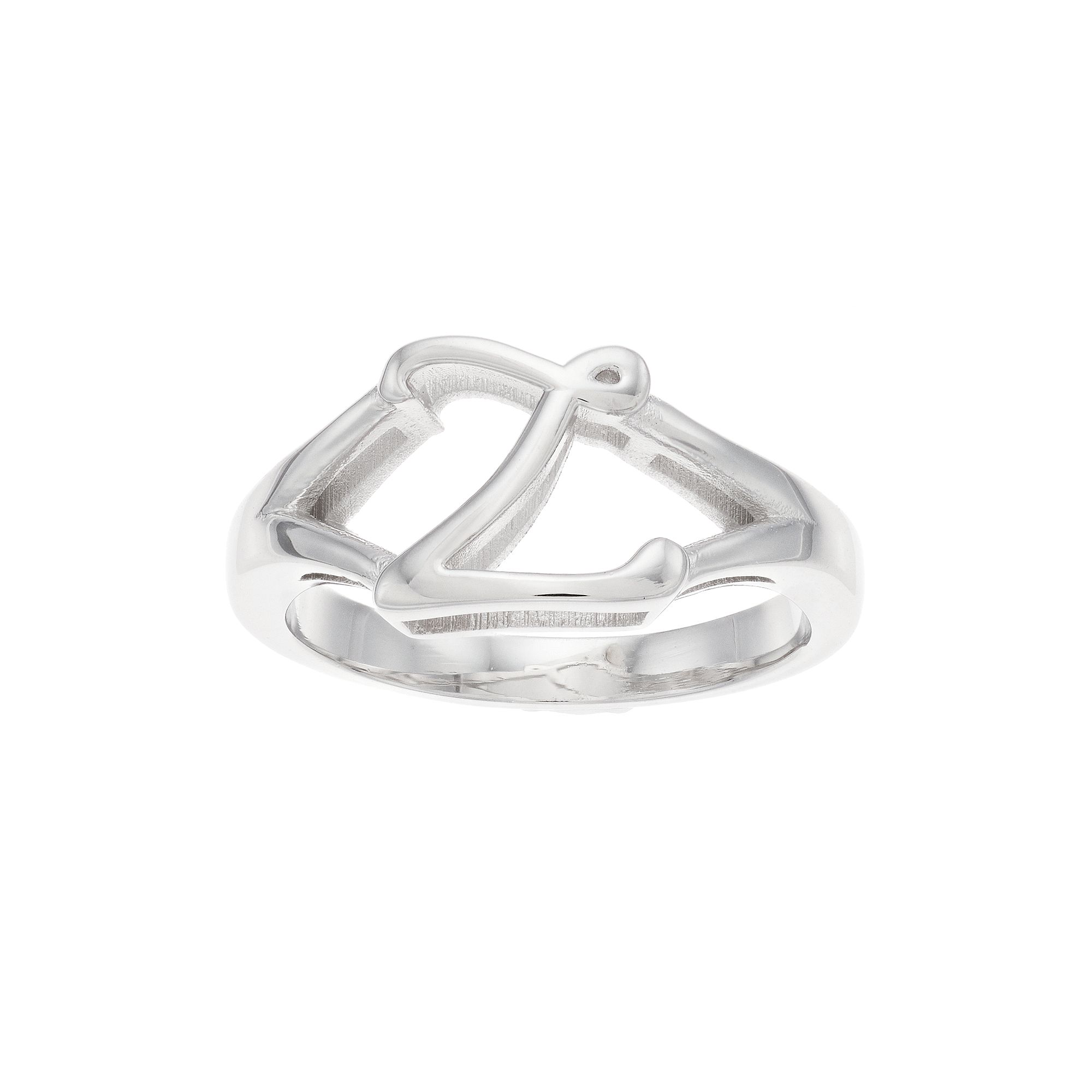 Traditions Jewelry Company Sterling Silver Initial Ring, Womens, Size: 6