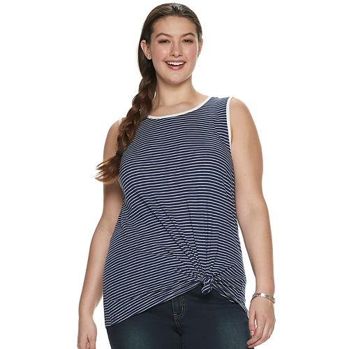 Juniors' Plus Size SO® Printed Muscle Tank Top