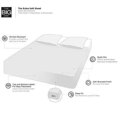 The Big One® Extra Soft Sheet Set or Pillowcases