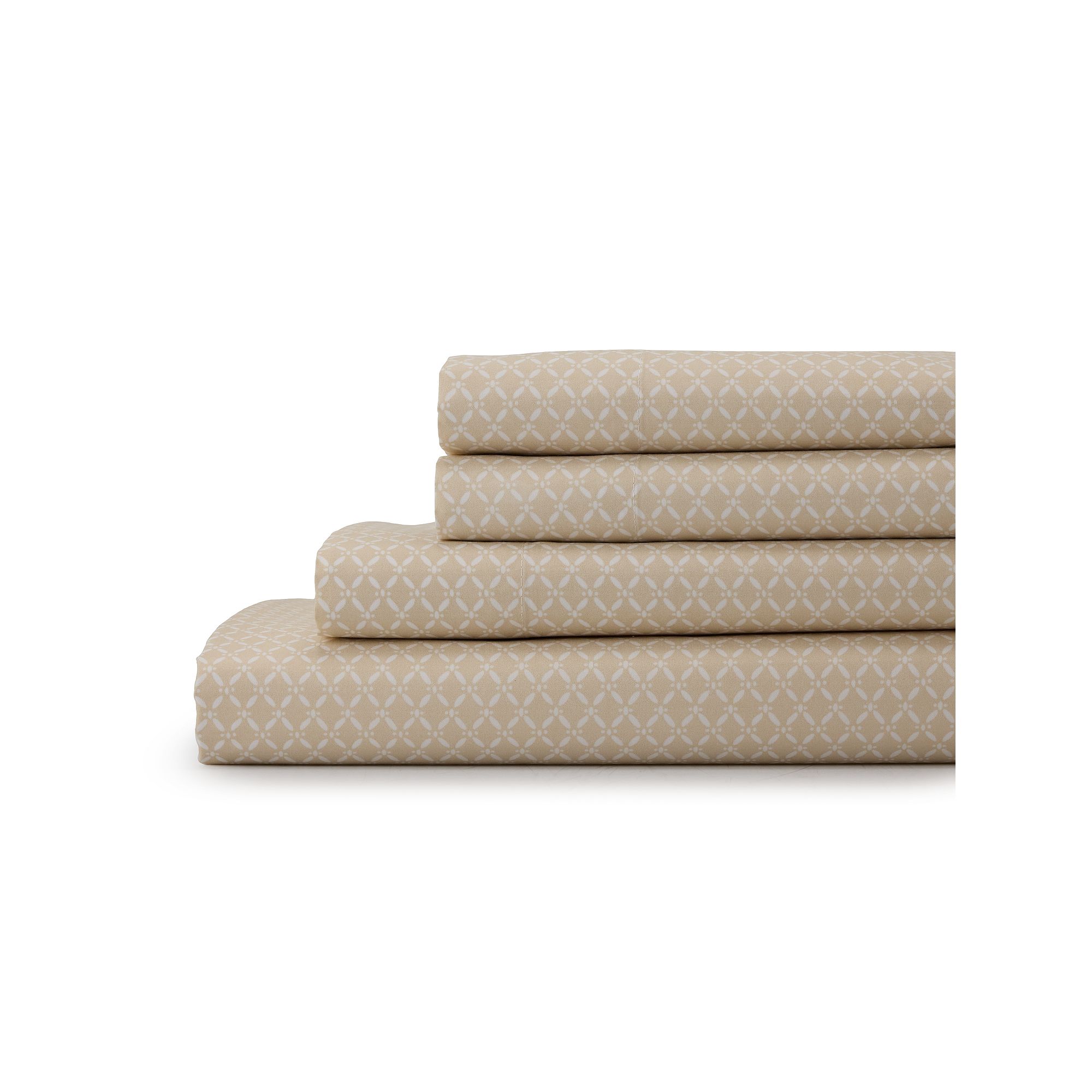 The Big One® Extra Soft Sheet Set or Pillowcases, Lattice Oatmeal
