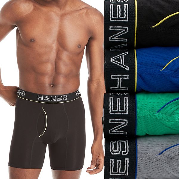 Hanes Mens Boxer Briefs Pack of 4