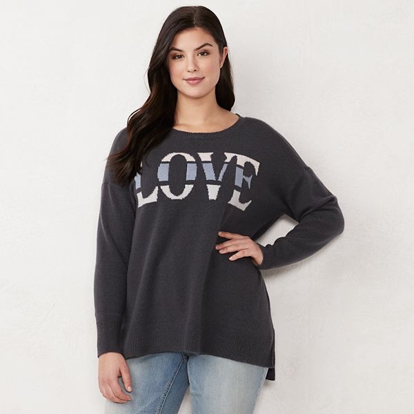 Plus Size LC Lauren Conrad Oversized Sweater