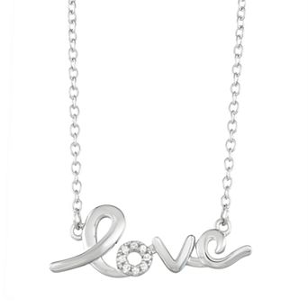 Sterling Silver "Love" Necklace