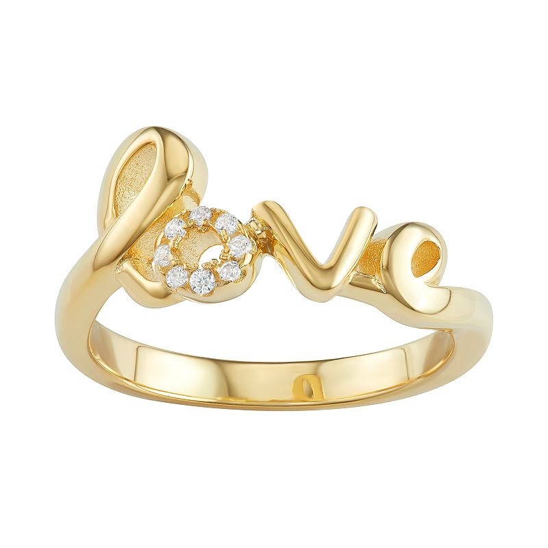 18354727 Sterling Silver Love Ring, Womens, Size: 7, White sku 18354727