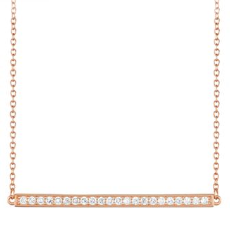 Cubic Zirconia Bar Necklace