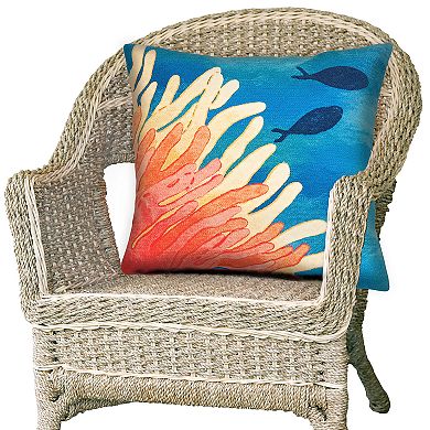 Liora Manne Visions III Reef & Fish Indoor Outdoor Throw Pillow