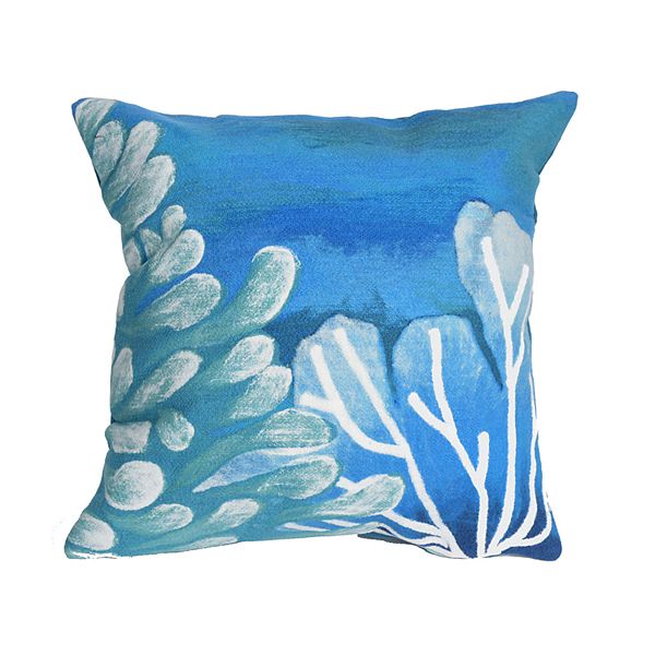 Liora Manne Visions Iii Reef Indoor, Cobalt Blue Outdoor Pillows