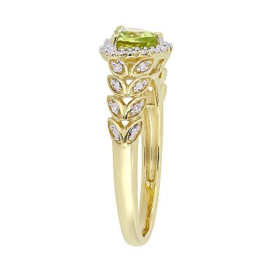 Stella Grace 10K Gold Heart Gemstone & Diamond Accent Ring