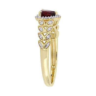 Stella Grace 10K Gold Heart Gemstone & Diamond Accent Ring