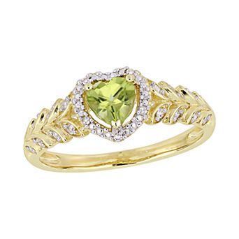 Stella Grace 10K Gold Heart Gemstone & Diamond Accent Ring
