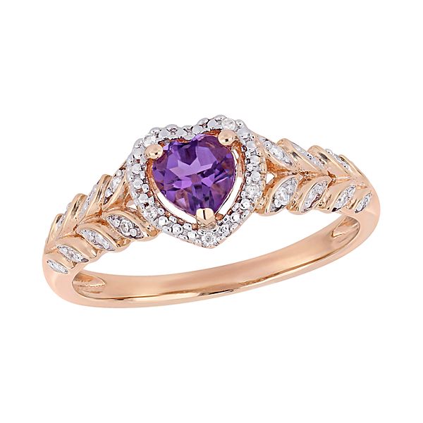 Stella Grace 10K Gold Gemstone & Diamond Accent Heart Ring