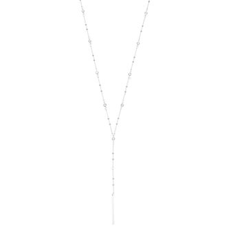 You're Invited… Silver Tone Simulated Stone Y-Necklace