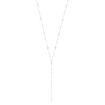 You're Invited… Silver Tone Simulated Stone Y-Necklace