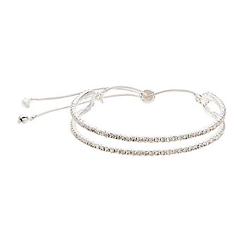 You're Invited… Silver Tone Simulated Stone Adjustable Bracelet