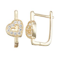 Junior Jewels Sterling Silver Greek Key Hoop Earrings