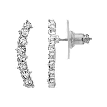 You're Invited… Silver Tone Simulated Stone Drop Post Earrings