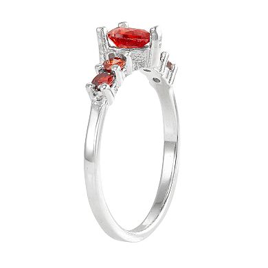 Junior Jewels Kids' Sterling Silver Birthstone Heart Ring