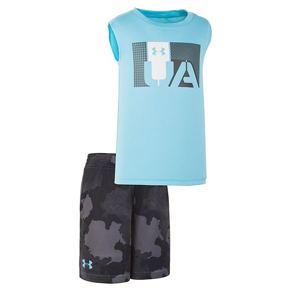 Toddler Boy Under Armour Muscle Tee & Shorts Set