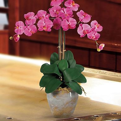 nearly natural Triple-Stem Silk Phalaenopsis Orchid Floral Arrangement