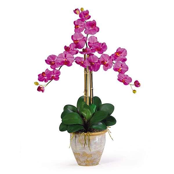 nearly natural Triple-Stem Silk Phalaenopsis Orchid Floral Arrangement